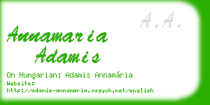 annamaria adamis business card