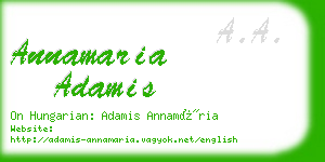 annamaria adamis business card